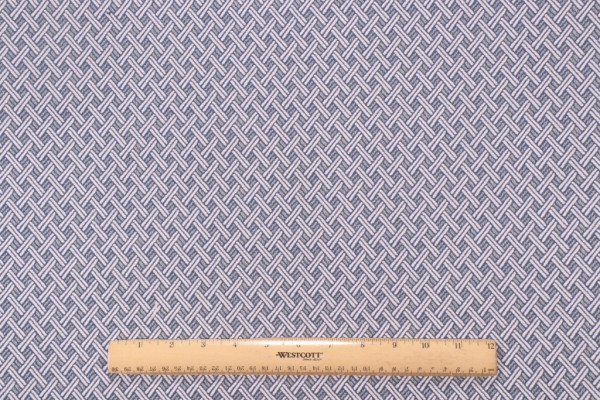 PK Lifestyles Fretwork Woven Upholstery Fabric in Indigo