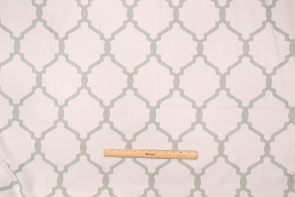 Valiant Fabrics Lariat Embroidered Drapery Fabric in Spa