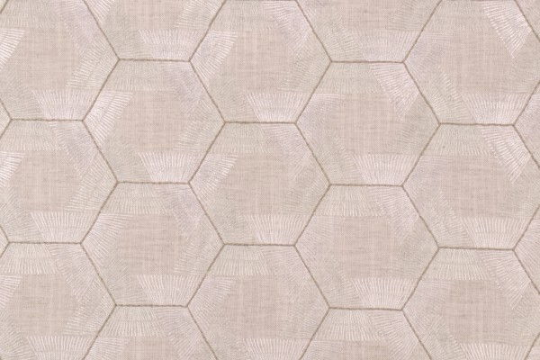 Valiant Fabrics Colony Embroidered Drapery Fabric in Platinum