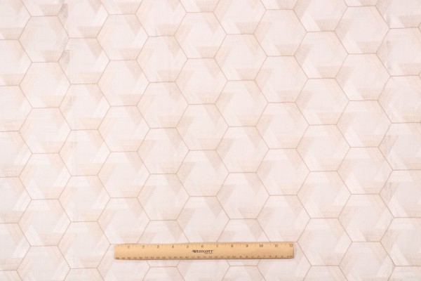 Valiant Fabrics Colony Embroidered Drapery Fabric in Vanilla