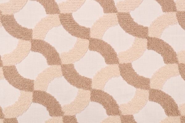 Valiant Fabrics Nash Embroidered Drapery Fabric in Natural