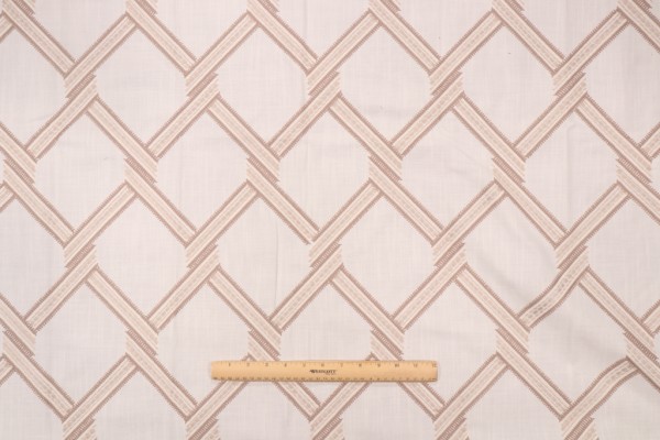 Valiant Fabrics Cairo Embroidered Drapery Fabric in Natural