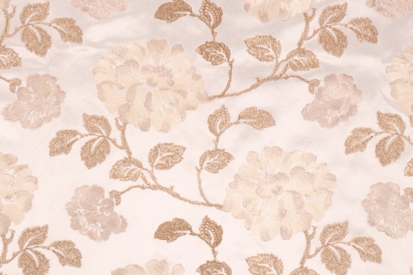 Valiant Fabrics Jacqueline Embroidered Drapery Fabric in Oyster