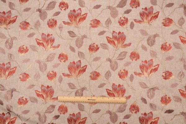 Click for 0.75 Yards Valiant Fabrics Lindsey Embroidered Drapery Fabric in Treasure Valiant Fabrics Lindsey Embroidered Drapery Fabric in Treasure