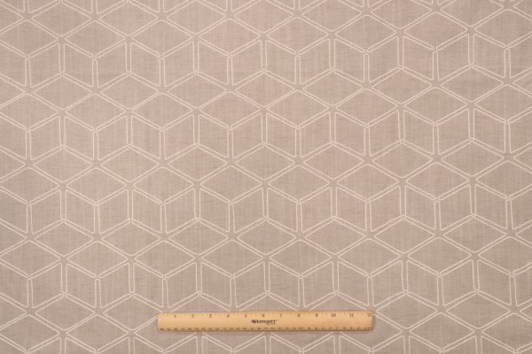 Valiant Fabrics Optic Embroidered Drapery Fabric in Gray