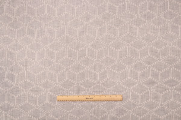 Valiant Fabrics Optic Embroidered Drapery Fabric in Patina