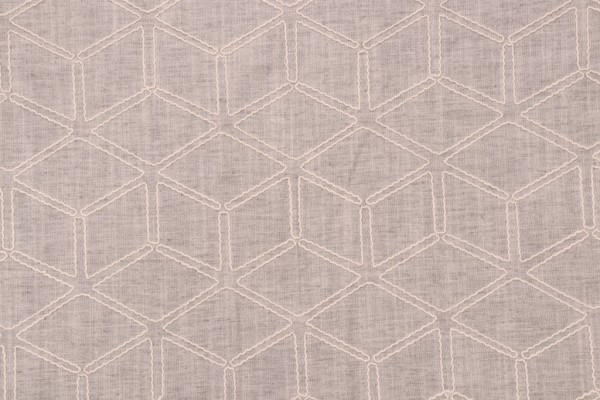 Valiant Fabrics Optic Embroidered Drapery Fabric in Patina