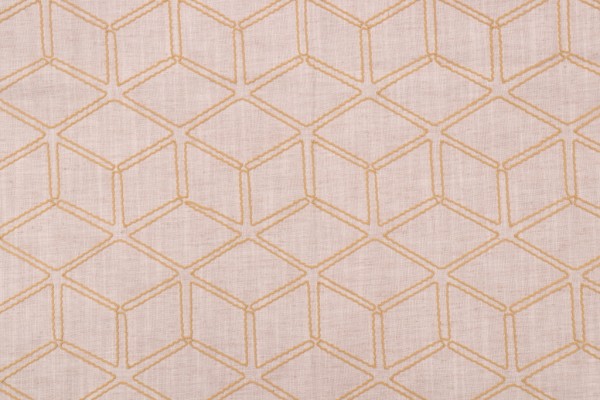 Valiant Fabrics Optic Embroidered Drapery Fabric in Wheat