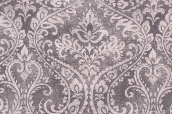 Covington Toulouse Printed Cotton Drapery Fabric in 999-Slate