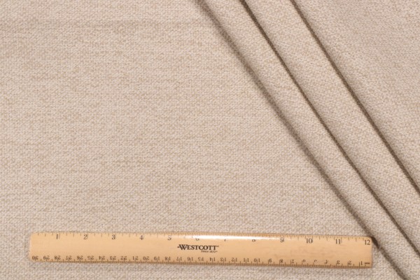 Textured Solid Woven Polyolefin Outdoor Fabric in Beige