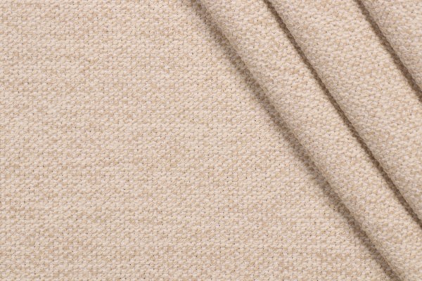 Textured Solid Woven Polyolefin Outdoor Fabric in Beige