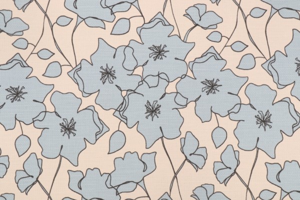 Click for 4.5 Yards Diversitex Flower Garden Printed Cotton Drapery Fabric in Sky Diversitex Flower Garden Printed Cotton Drapery Fabric in Sky