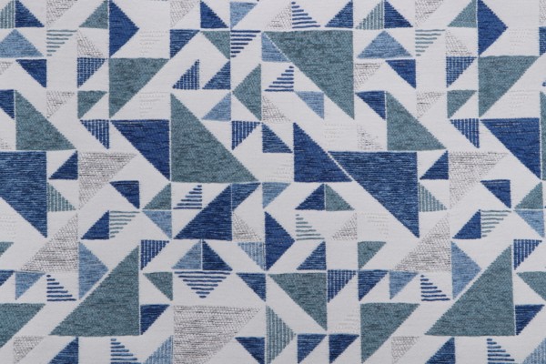 Golding Isosceles Woven Chenille Upholstery Fabric in Ocean