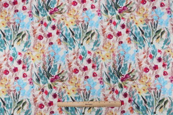 Hamilton Stinson Printed Cotton Drapery Fabric in Magenta
