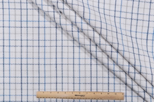 PK Lifestyles Keep In Check Woven Outdoor Fabric in Porcelain