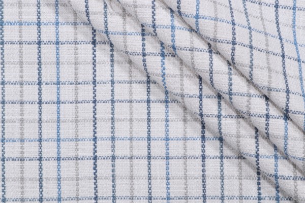 PK Lifestyles Keep In Check Woven Outdoor Fabric in Porcelain