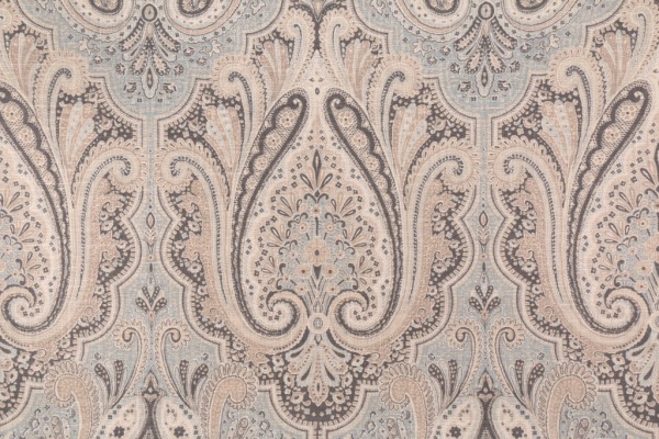 Waverly Set The Mood Printed Linen Blend Drapery Fabric in Spa