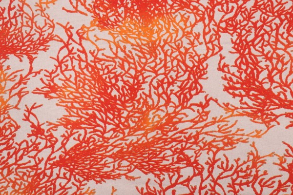 Stof Fabrics Caledonie Printed Cotton Blend Drapery Fabric in Rouge