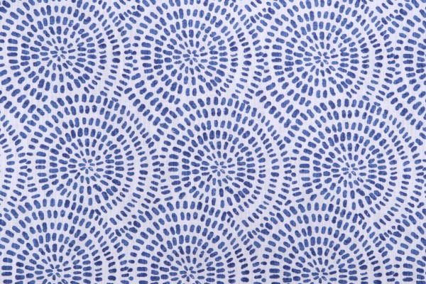 Premier Prints Cecil-Slub Canvas Printed Cotton Drapery Fabric in Commodore Blue