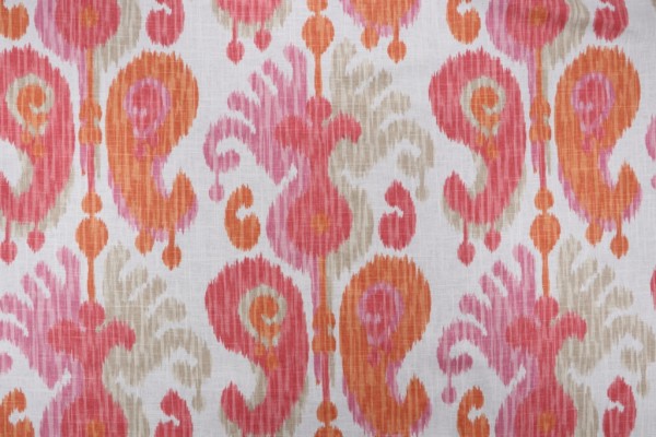 P Kaufmann Salma Printed Linen Blend Drapery Fabric in Sunshine