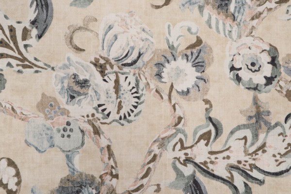 Kaufmann Gossamer Trail Printed Cotton Drapery Fabric in Mushroom
