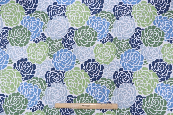 Premier Prints Livi-White Slub Linen Printed Drapery Fabric in Courtyard