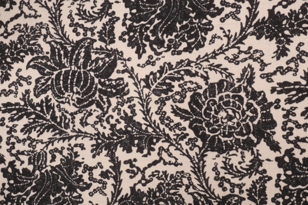 Thibaut Mizoram F97912 Printed Linen Blend Drapery Fabric in Black