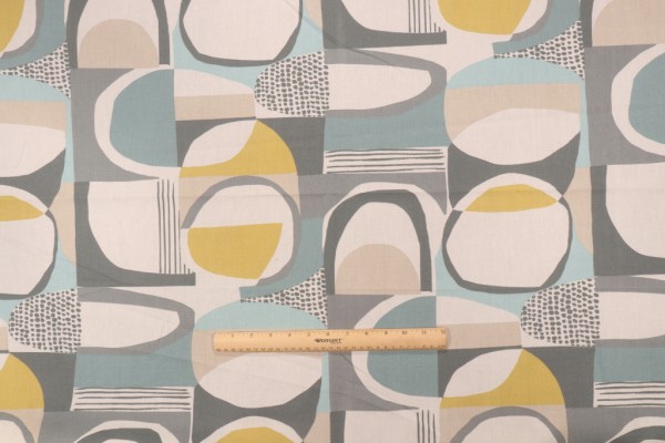 Covington Moyano Printed Cotton Drapery Fabric in 592-Spa