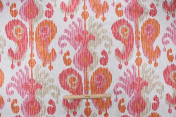 P Kaufmann Salma Printed Linen Blend Drapery Fabric in Sunshine