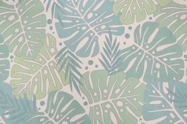 SunReal Palm Leaf Printed Outdoor Fabric in Green