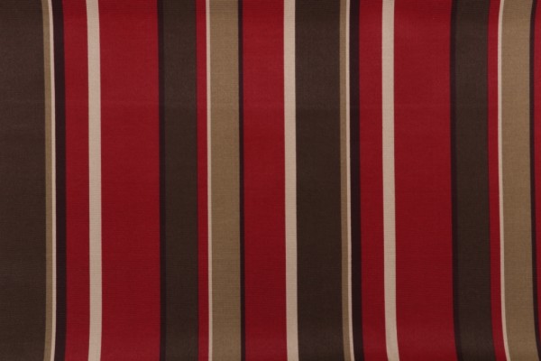 Richloom Stripe Printed Polyester Outdoor Fabric in Redwood