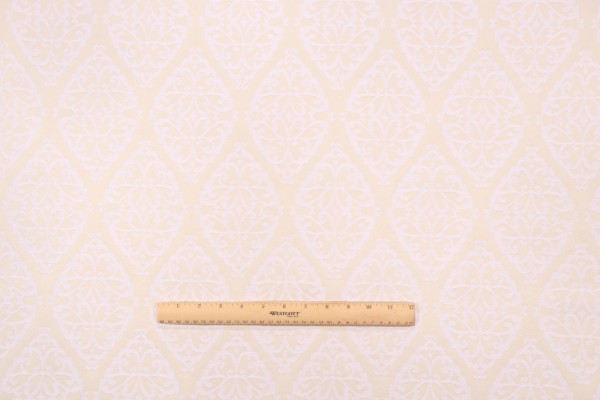 Click for 3.75 Yards Dena Home Stencil Study Woven Damask Decorator Fabric in Shell Dena Home Stencil Study Woven Damask Decorator Fabric in Shell