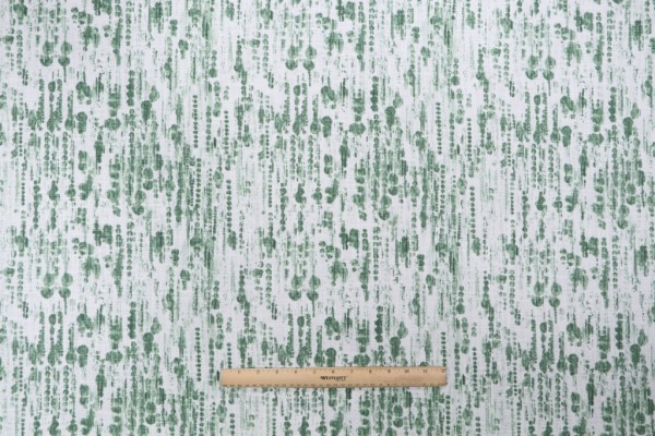 Heritage Fabrics Raindrops Printed Cotton Drapery Fabric in Kelly