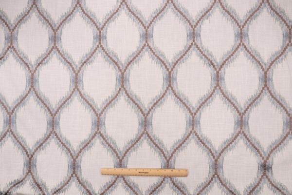 Valiant Fabrics Beckham Embroidered Drapery Fabric in River