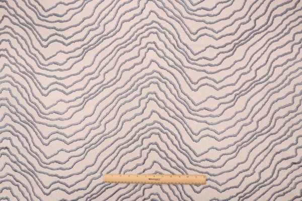 Click for 0.88 Yards Valiant Fabrics Domain Embroidered Drapery Fabric in Glacier Valiant Fabrics Domain Embroidered Drapery Fabric in Glacier