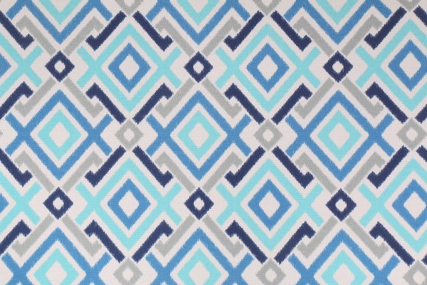 Mill Creek Gareth Printed Polyester Outdoor Fabric in Aquatic