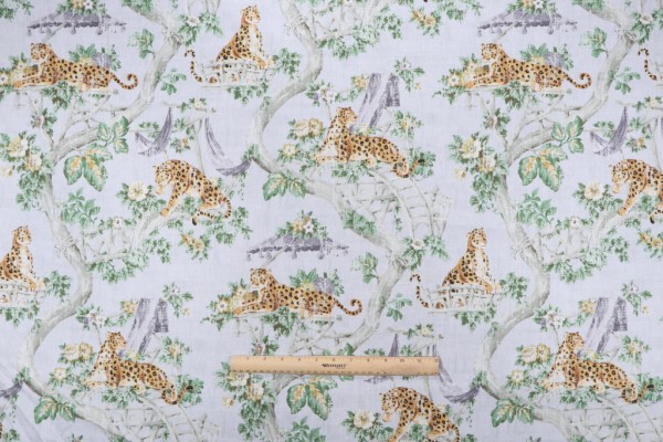 Kaufmann Lazy Days Printed Cotton Twill Drapery Fabric in Clay