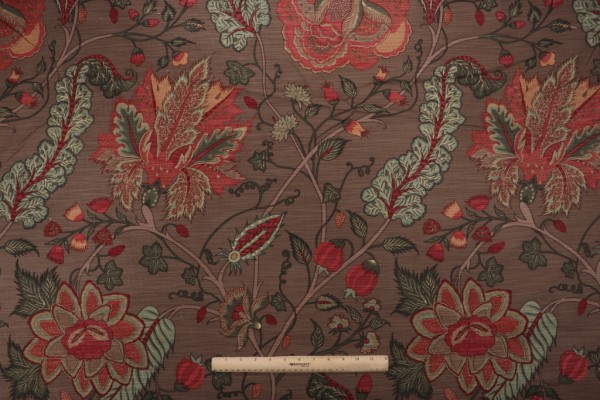 Thibaut Dorchester F93351 Printed Drapery Fabric in Camel