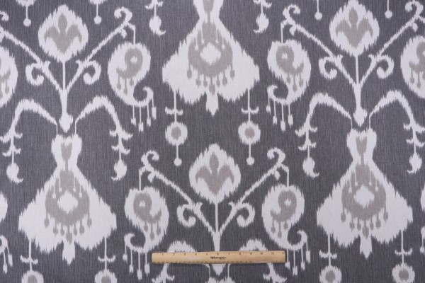 Magnolia Home Java Printed Cotton Drapery Fabric in Pewter