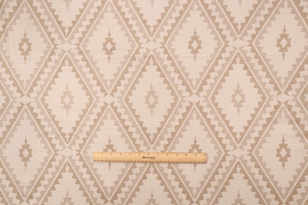 Click for 5.38 Yards Mill Creek Fortell Printed Textured Cotton Drapery Fabric in Sandstone Mill Creek Fortell Printed Textured Cotton Drapery Fabric in Sandstone