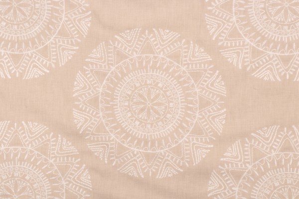 Richloom Saskia Embroidered Drapery Fabric in Sand