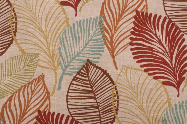 Covington Tatum Printed Linen Blend Drapery Fabric in Fiesta