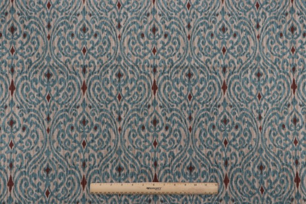 PK Lifestyles Sri Lanka Printed Cotton Drapery Fabric in Driftwood