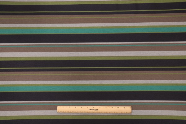 Phifer Geobella Stripe Woven Olefin Outdoor Fabric in Teal/Multi