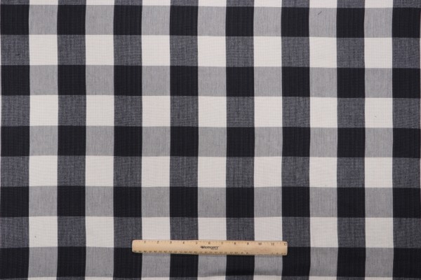 Thibaut Netherlands Check W8310 Woven Decorator Fabric in Black