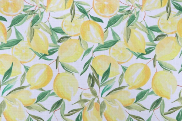Covington Lemoncello Printed Polyester Decorator Fabric in Yellow