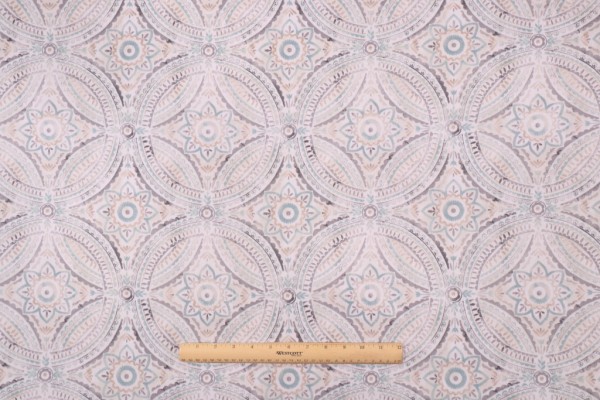 Click for 2.75 Yards Kelly Ripa Home Blissfulness Printed Cotton Twill Drapery Fabric in Spa Kelly Ripa Home Blissfulness Printed Cotton Twill Drapery Fabric in Spa