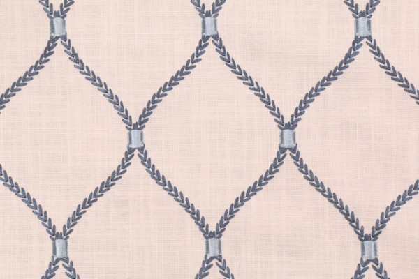 Williamsburg Deane Embroidery Drapery Fabric in Porcelain