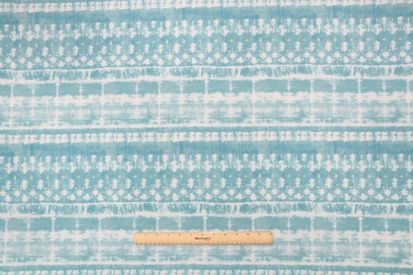 PK Lifestyles Shibori Landscape Printed Polyester Outdoor Fabric in Spa