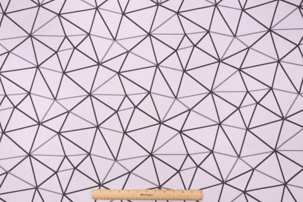 PK Lifestyles Hot Lines Printed Cotton Drapery Fabric in Charcoal